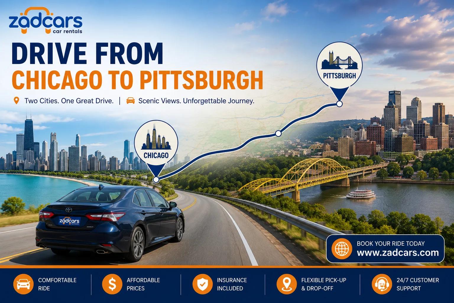 drive from chicago to pittsburgh